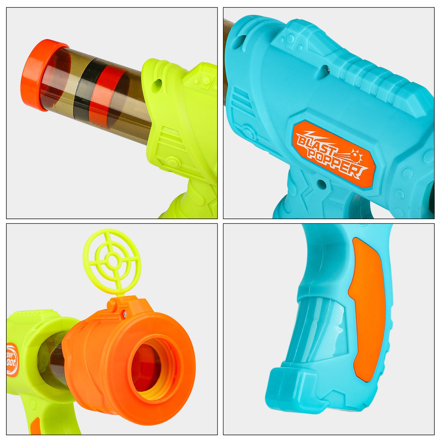 Shooting Game Toy for Kids - 2 in 1 Foam Ball Popper Toy Boys - Indoor Outdoor Shooting Target 48 Foam - Birthday Christmas Toys Age 4 5 6 7 8 9 10+ Year Old - Compatible with Nerf Toy