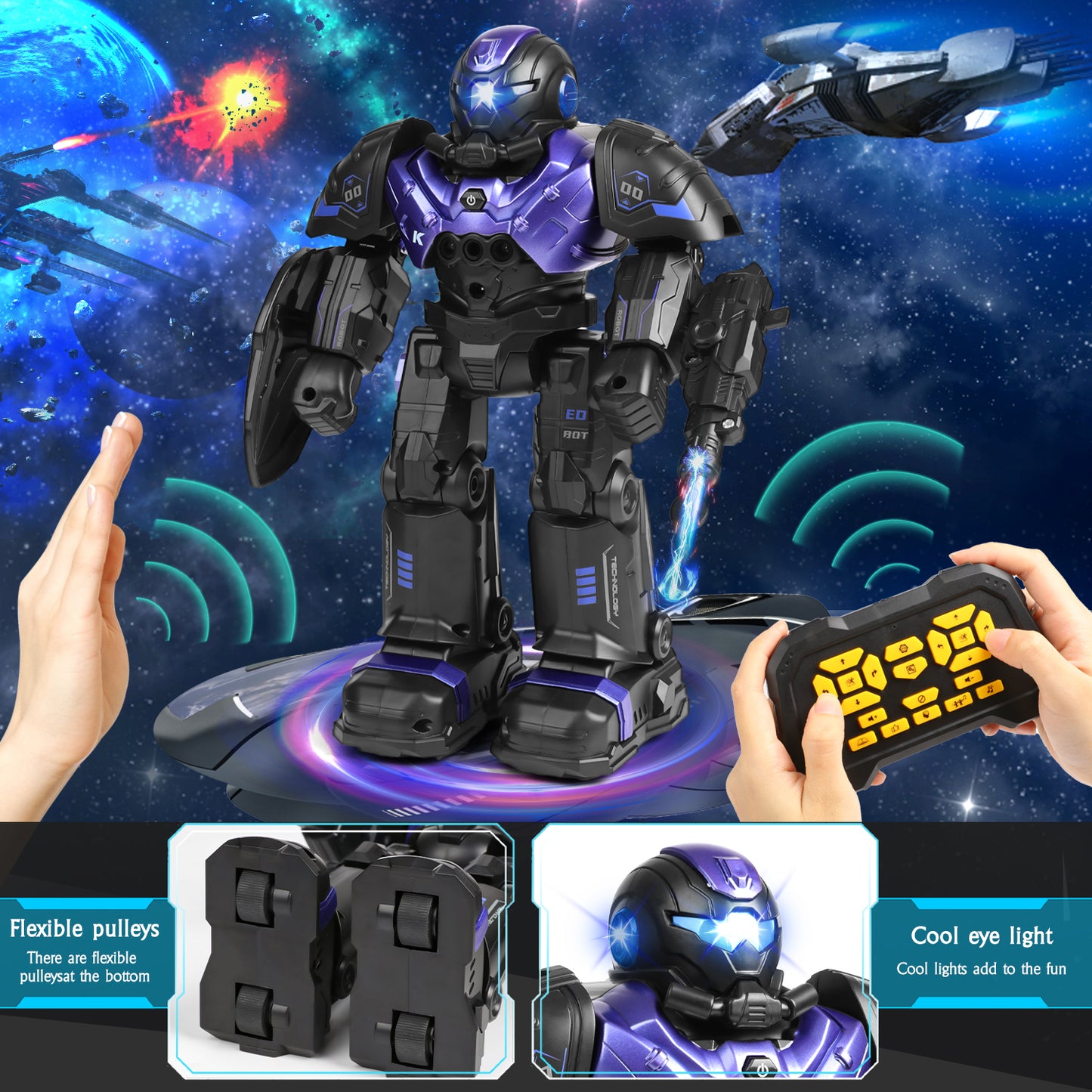 RC Robot Toy for Kids, Programmable and Interactive, RC Gesture Sensing Toy, Perfect Christmas Birthday Gifts for Boys and Girls