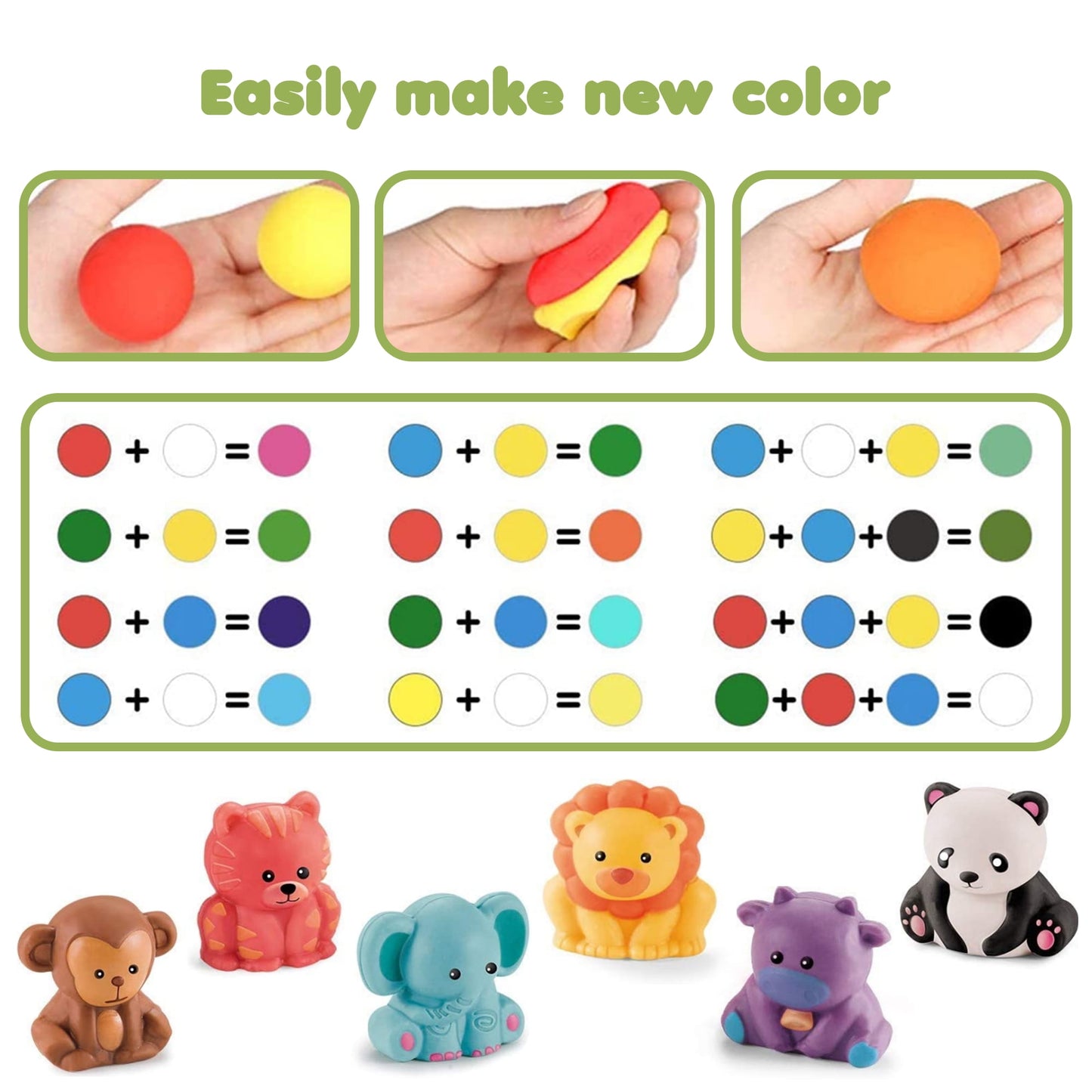 Play Dough Toys Set, Pasture Park Animal Color Playdough, STEM toy for Kids Toddlers, Christmas Birthday Gift for Boys Girls Age 3 4 5 6 Years Old