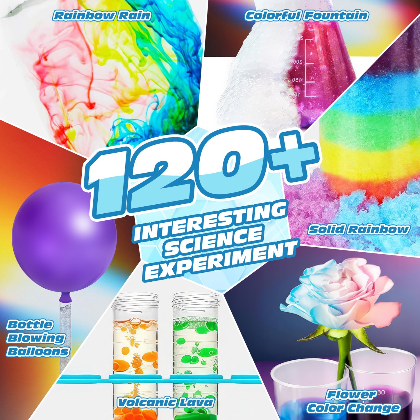 Huge Wave Science Kit for Kids Age 6-12, 120 Experiments Kit, STEM Educational Toys, Science Learning Toys Christmas Birthday Gift for Boys Girls