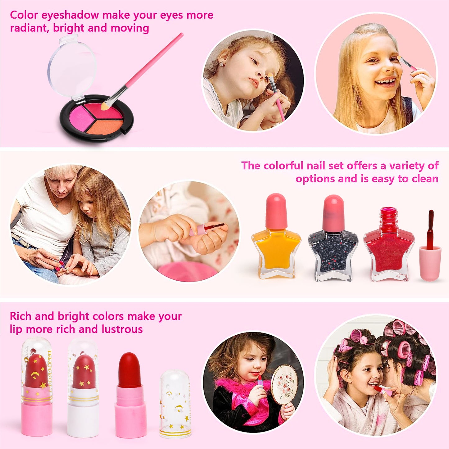 Washable Kids Makeup Kit for Girls, with Unicorn Makeup Bag, Birthday Christmas Toy for Girls Age 3 4 5 6 7 8 9 12 Year Old (15PCS)