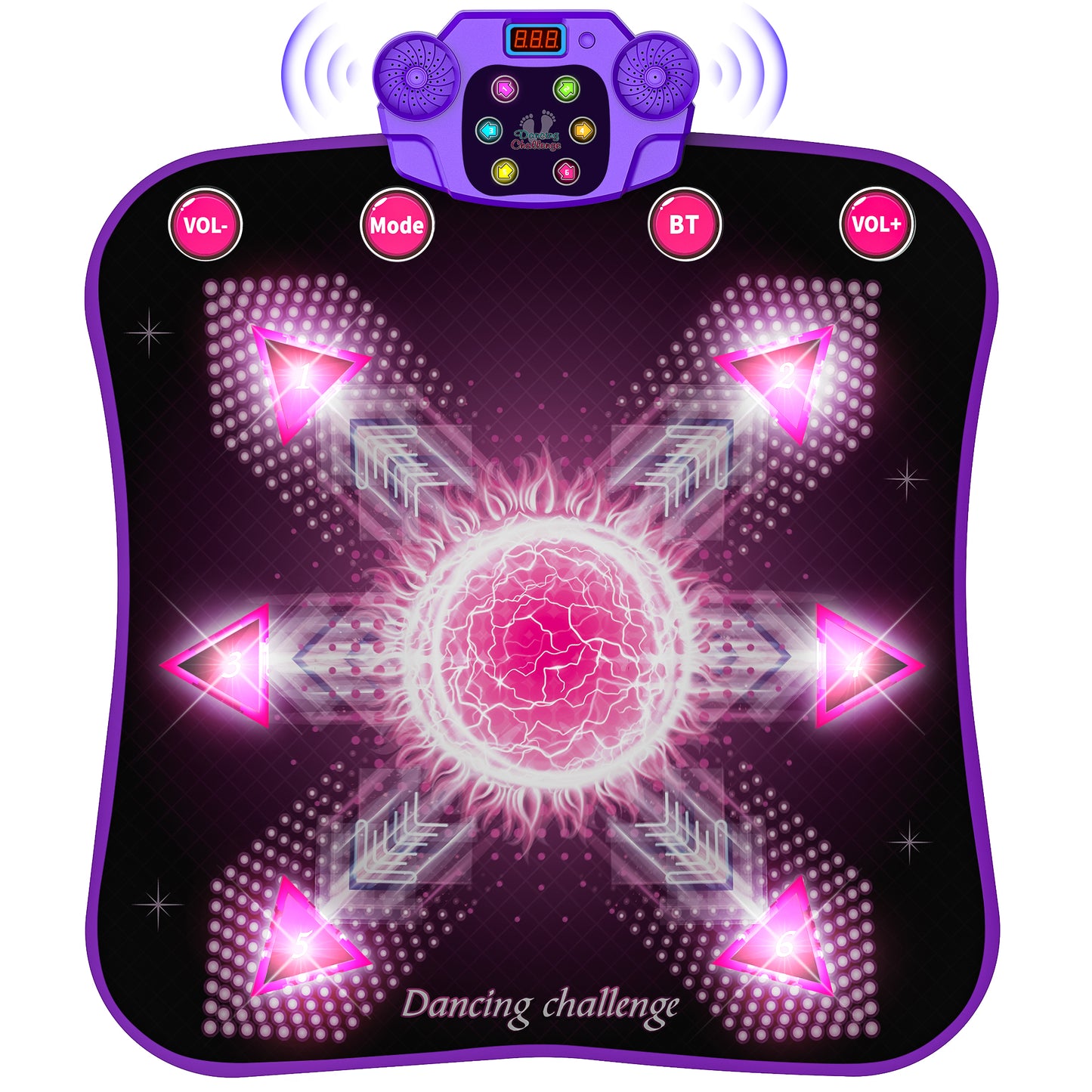 Dance Mat Toys for 3-12 Year Old Kids, 2023 Upgraded Electronic Dance Pad with Light-up, Music and Bluetooth, Christmas Toys for 3 4 5 6 7 8 9 10 11 12+ Year Old Girls Birthday Gift Ideas
