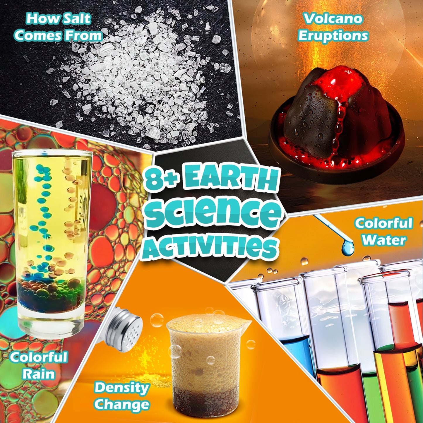 Science Kits for Kids, 14 Lab Experiments, Education Volcano Science Kit, Chemistry Lab Scientific Tools,Chemistry Set for Kids 5-10