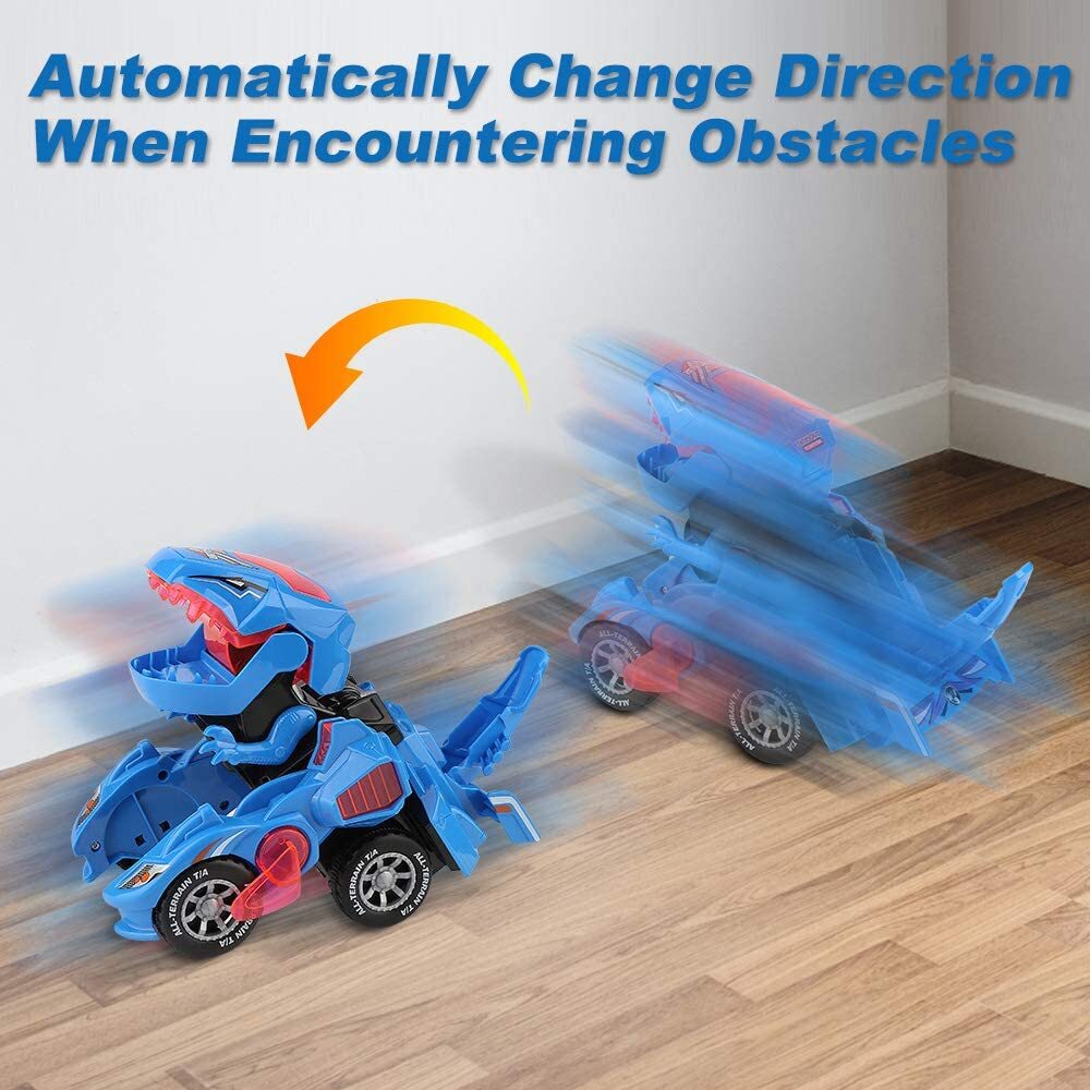 Transforming Dinosaur Car Toys,2 in 1 Automatic Dinosaur Transform Car Toy,Dinosaur Transformer Toy for Kids 3 Year Old and Up