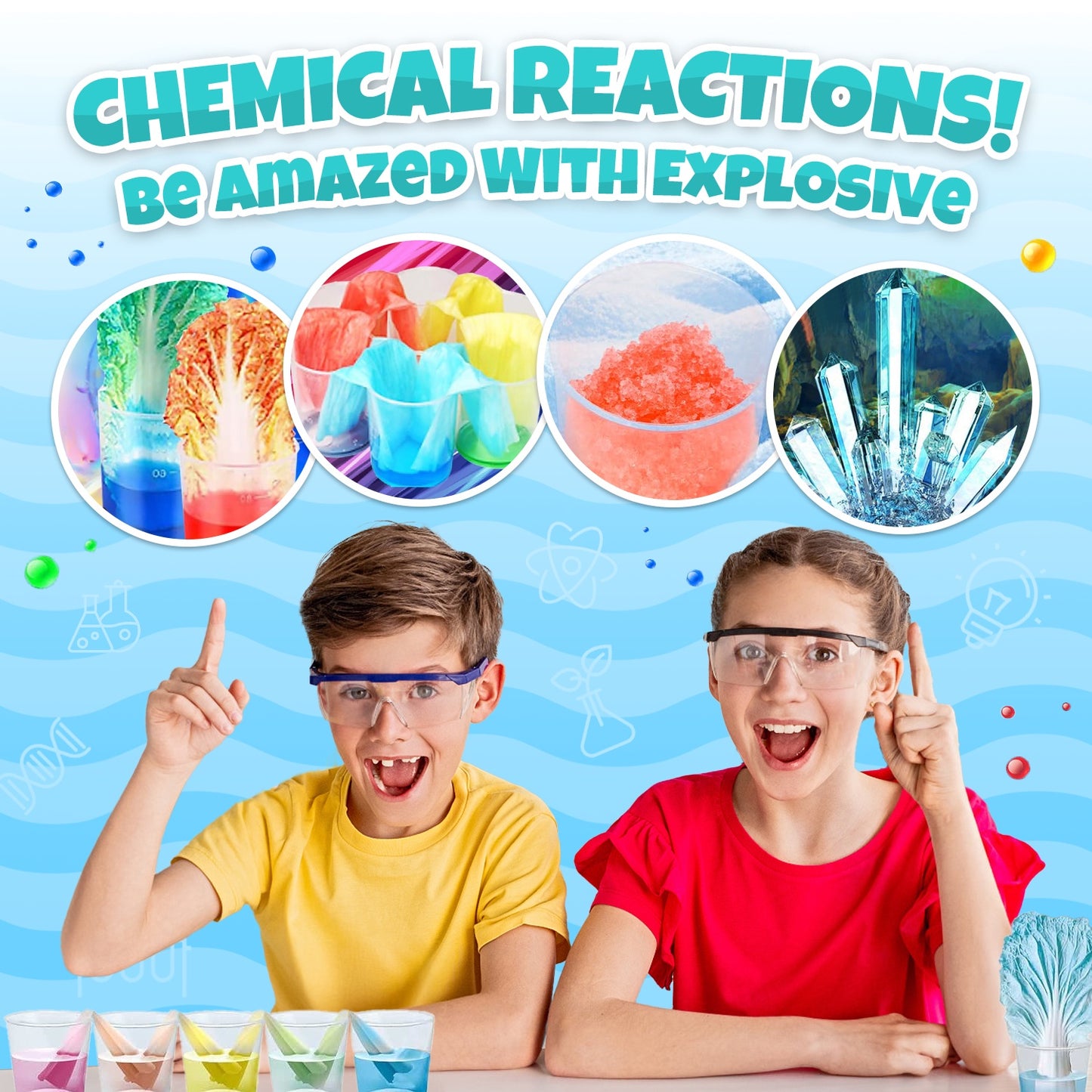 Science Kits for Kids, 14 Lab Experiments, Education Volcano Science Kit, Chemistry Lab Scientific Tools,Chemistry Set for Kids 5-10