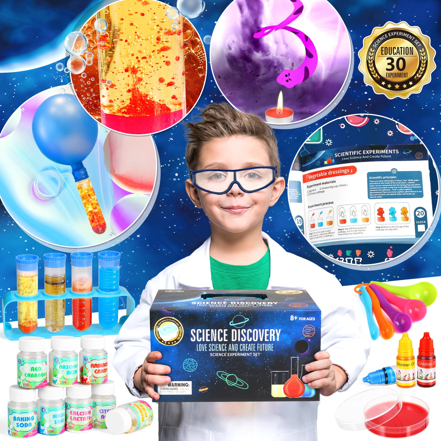 Science Kit for Kids Age 6-12, Lab Experiments Kit, STEM Activities Educational Toys, Science Learning Toys Christmas Birthday Gift for Boys Girls