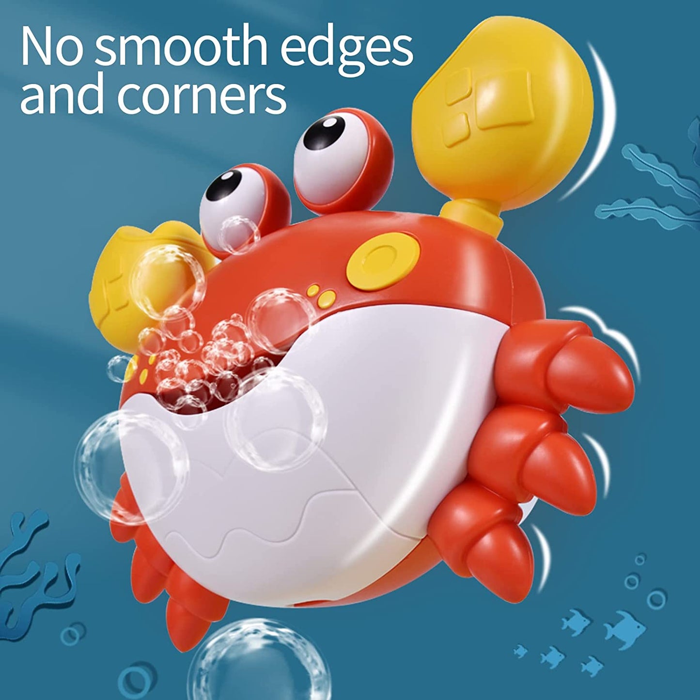 Crab Baby Bath Toys for Toddlers, Bathtub Bubble Maker with Music, Automatic Kids Bathtub Bubble Machine - for Infants 6-12 - Birthday Christmas Gifts for 1 2 3 Year Old Boys and Girls