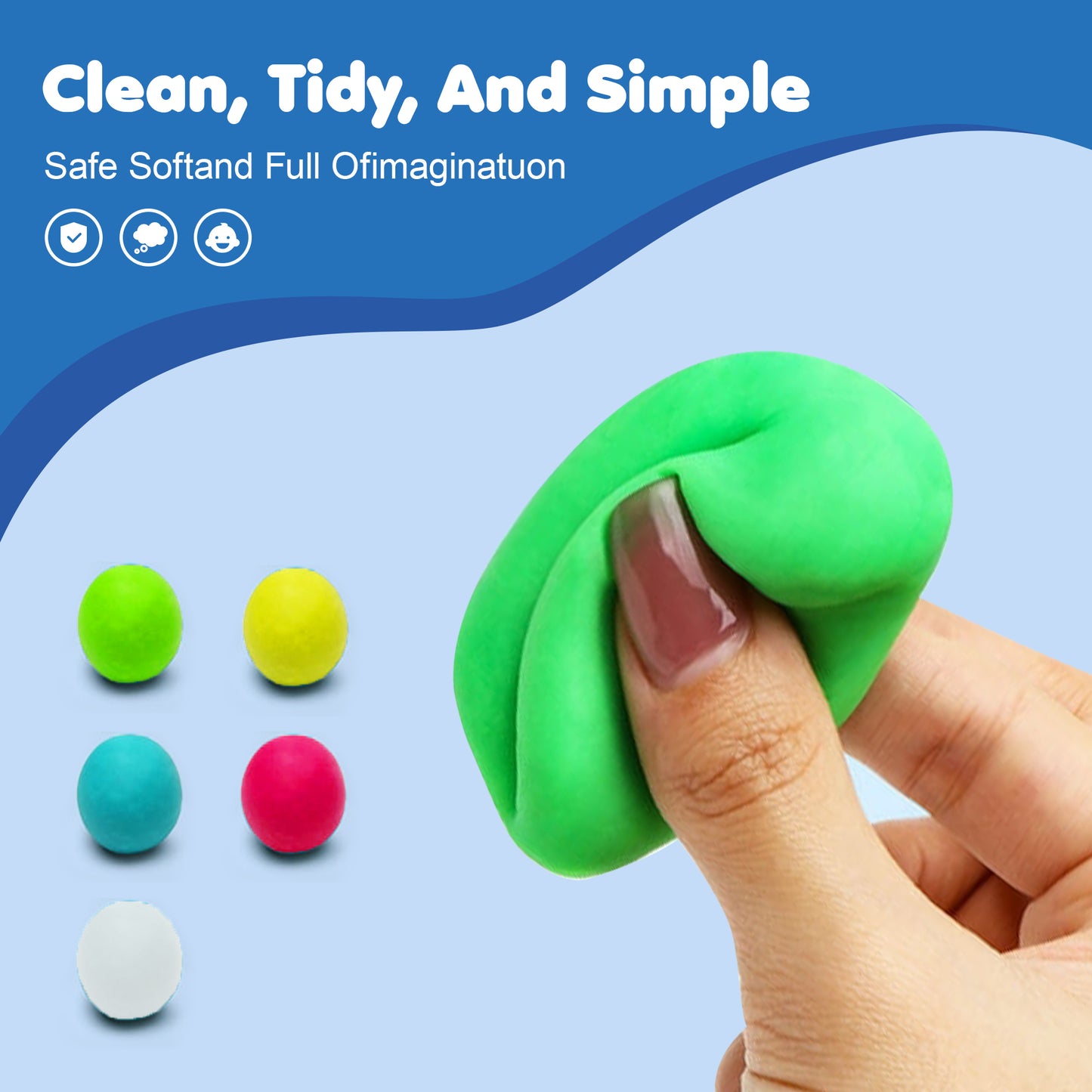 Color Clay Dough Ocean Animals Modeling Kit, Multi-color Play Dough Set, STEM Arts Crafts Toy Gift for Kids Age 3+