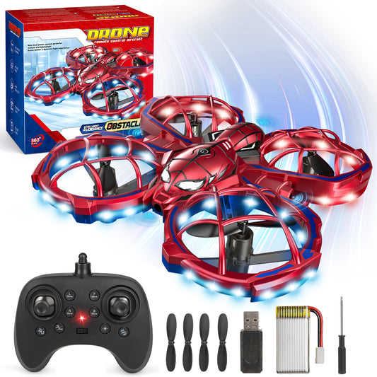 Stunt Drone for Kids, Beginners RC Quadcopter, with LED Light, 360° Roll, Altitude Hold, Birthday Gift for Boys and Girls Aged 6-12