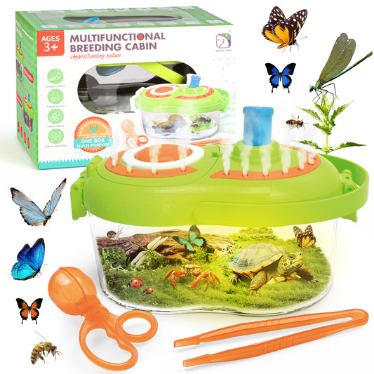 Huge Wave Bug Catcher for Kids, Bug Catching Kit with 4X Magnified Viewer, Night Light & Learning Guide, Perfect Explorer Kit Christmas Gift for Boys Girls Aged 3-8