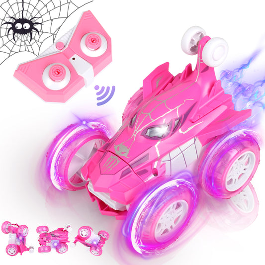 Spider Remote Control Car,360°Flips 4WD Remote Control Car for Boys Girls,RC Stunt Car with Cool Light Birthday Gifts for 3-10 Boys Girls