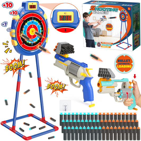 Shooting Game Set for Boys Aged 4-8, Shooting Target Toys, Standing & Hanging, Indoor and Outdoor Shooting Toys for Kids, Christmas Birthday Gift, 2 Pack