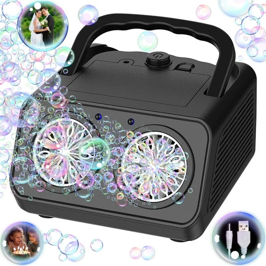 Bubble Blower, 3000+ Bubbles per Minute, Automatic Bubble Machine for Kids' Bubble Toy Fun, Indoor and Outdoor Christmas Party Birthday Wedding Use