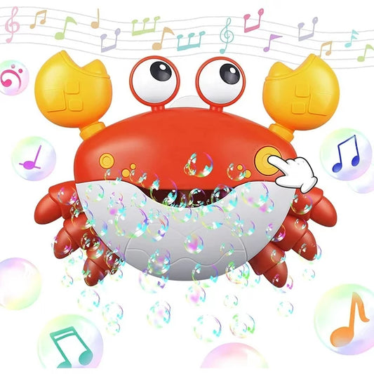 Crab Baby Bath Toys for Toddlers, Bathtub Bubble Maker with Music, Automatic Kids Bathtub Bubble Machine - for Infants 6-12 - Birthday Christmas Gifts for 1 2 3 Year Old Boys and Girls