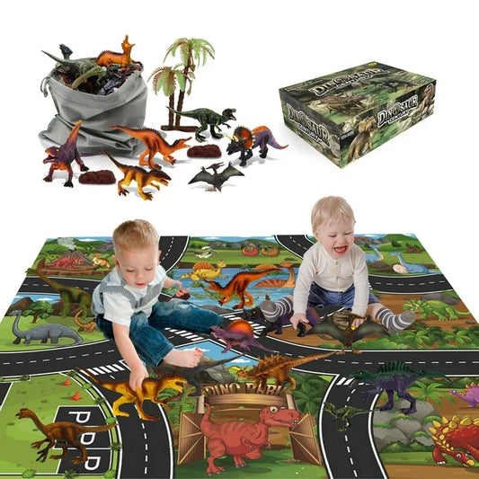 Dinosaur Toy Play Set - 12 Realistic Dinosaur Figures, Play Mat Included - Perfect Gift for Boys and Girls Ages 3-12