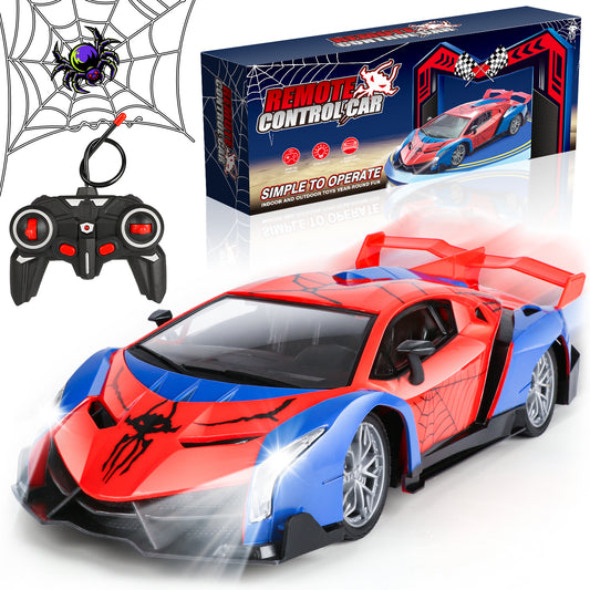 Spider Remote Control Car for Boys 4-12, 2.4Ghz RC Cars Toys, Electric Kids Toys with Cool LED Lights, Hobby Race Cars Toys for Boys Girls Ages 4+Years Old Birthday Gift