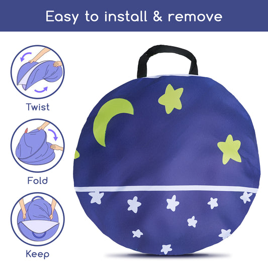 Tent for Kids, Fodlable Pop Up Play Tent, Indoor & Outdoor Large Kids Playhouse, Conveniently Fold into A Carrying Case